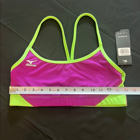 Mizuno Women's Pink and Green Volleyball Sports Bra, Large - Picture 4 of 4